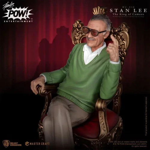 Vista 3 de Beast Kingdom Stan Lee: El Rey de Cameos MC-030 Master Craft Estatua, Multicolor