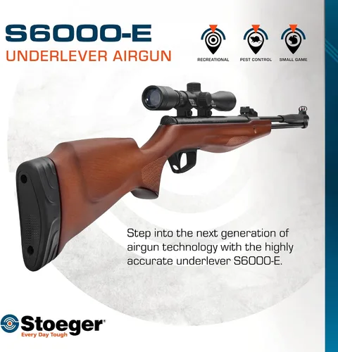 Vista 3 de Stoeger Combo S6000-E - Calibre .22 - Madera dura con pellets puntiagudos X-Power Dome