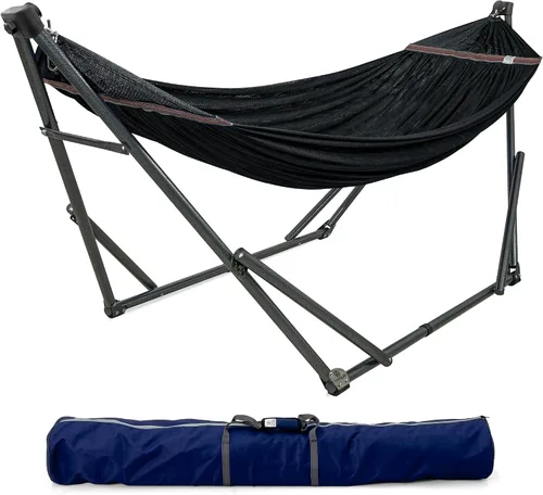Vista 13 de Tranquillo Unity Soporte de hamaca ajustable, soportes para hamacas para el jardín, soporte de hamaca doble de acero de capacidad de 800 libras