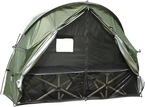 Vista 10 de Tienda de campaña para 1 persona con puerta de malla transpirable y ventanas de mosquitera, fácil de poner, refugio para todo tipo de clima