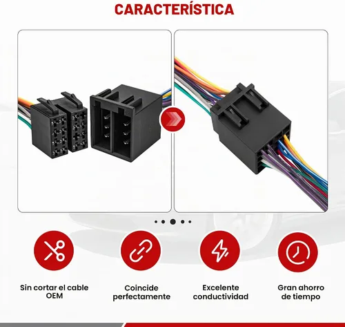 Vista 4 de RED WOLF Adaptador de arnés de cableado de radio ISO de 16 pines macho y hembra para Freightliner 2004-2021, Volvo 2004-2016, conector estéreo