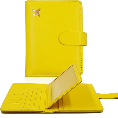 Vista 10 de Melsbrinna - Funda para pasaporte, ranuras para tarjetas, bonita funda para pasaporte para mujeres/hombres, resistente al agua con bloqueo RFID
