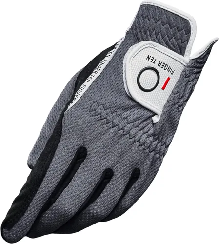 Vista 8 de FINGER TEN - Guantes de golf para hombre, agarre para lluvia, mano izquierda para diestros, 1 unidad, ajuste duradero para clima cálido, húmedo