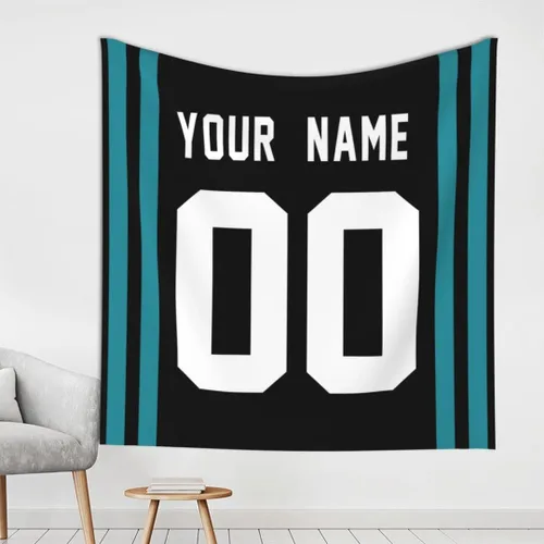 Vista 10 de Tapiz personalizado de fútbol americano personalizado con cualquier nombre, tapiz de 59 x 59 pulgadas, para colgar en la pared, gimnasio, deportes