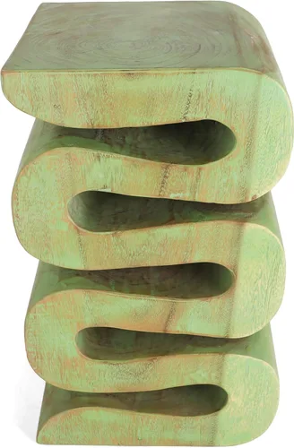Vista 7 de Aspen Wood - Mesa auxiliar única de madera Saur de mediados de siglo lavado verde