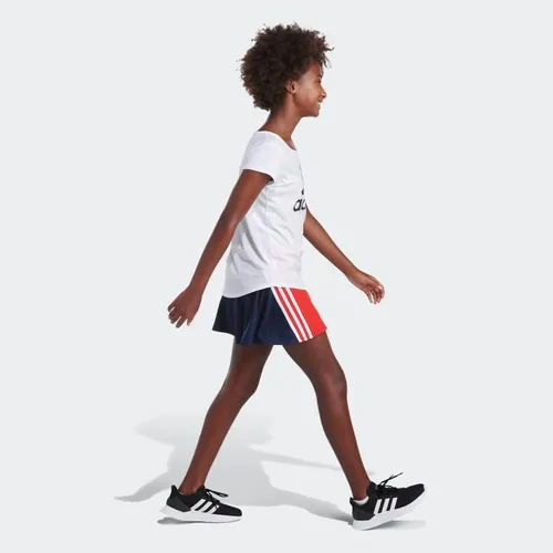 Vista 3 de Adidas Falda de tenis de punto con volantes de 3 rayas para niñas
