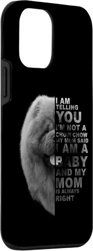 Vista 3 de Funda para iPhone 12 mini My Mom Said I am a Baby Chow Dog Mommy Mother Day