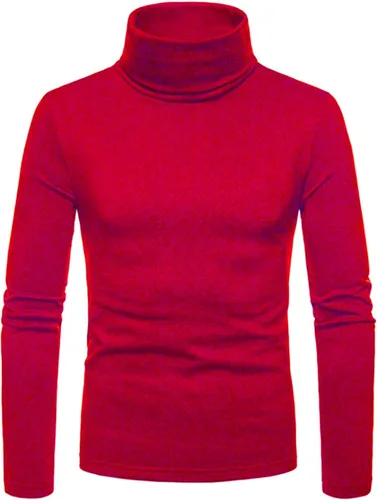 Vista 2 de MAQUIDE Men's Casual Slim Fit Basic Tops Knitted Thermal Turtleneck Pullover Sweater
