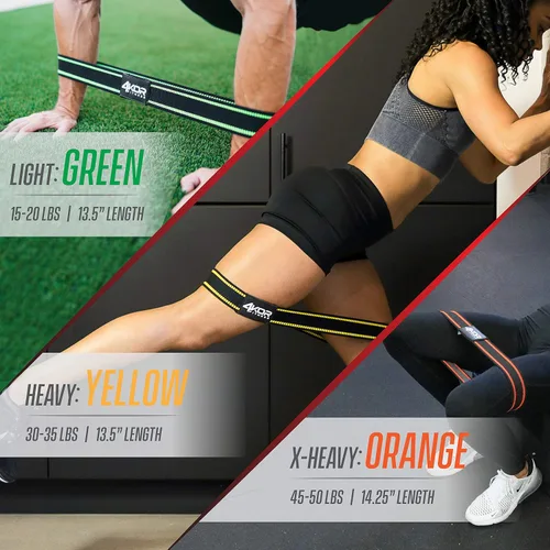 Vista 4 de 4KOR Fitness Juego de bandas de resistencia, perfecto para crossfit, yoga, terapia física y construcción de glúteos