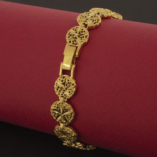 Vista 3 de LIFETIME JEWELRY Tobillera de oro para mujer, chapada en oro real de 24 quilates, con corte de diamante, para playa