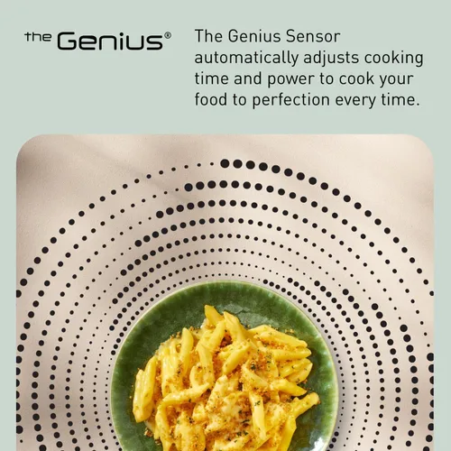 Vista 9 de Panasonic NN-SN75LW Horno de microondas Cyclonic Inverter para encimera 1250W de potencia con sensor de cocción Genius, 1.6 pies cúbicos, Blanco