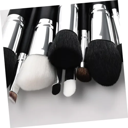 Vista 6 de POPETPOP Cepillo de prevención de maquillaje de desperdicio, cepillo de pelo de cabra para mujer, brochas de maquillaje Bling Maquillaje para mujer