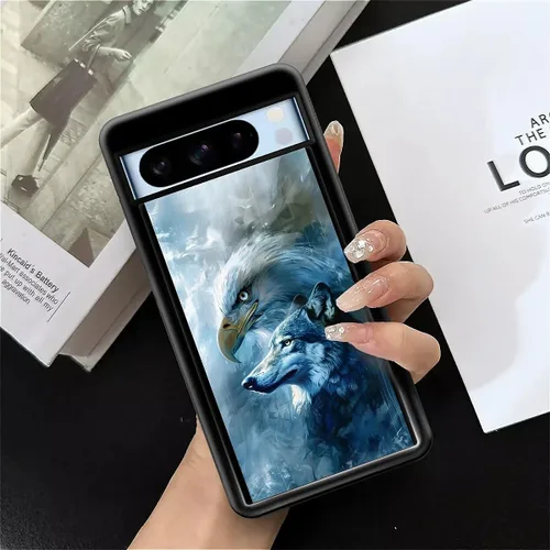 Vista 1938 de Compatible con Google Pixel 4A 5G Mobile Case Creative Acrylic Panel trasero Silicona Protección Grip especialmente diseñado para Google Pixel 4A 5G