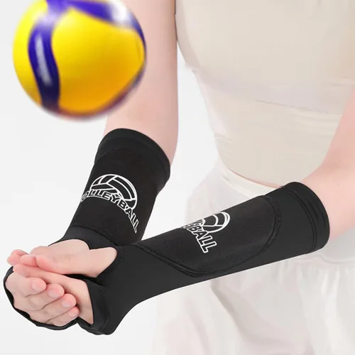 Vista 5 de 1 par de codos acolchados protectores de brazo deportivos para voleibol y baloncesto, soporte de compresión, almohadillas protectoras para brazos