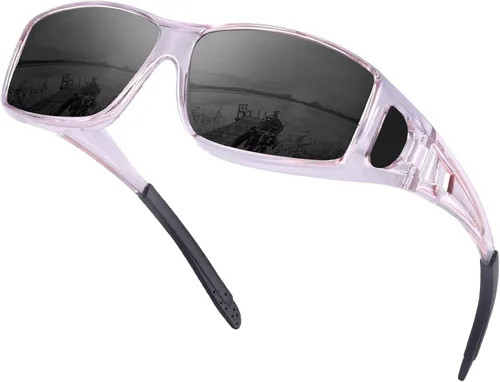Vista 13 de IGnaef Fit Over Glasses Sunglasses for Men Women C01 Azul Azul Espejo