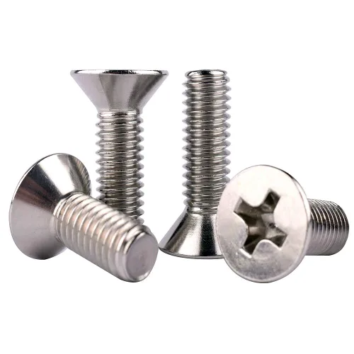 Vista 9 de 20 piezas de tornillos de máquina Phillips de cabeza avellanada plana de 1/4-20 x 1-1/2" UNC, acero inoxidable 304 18-8, rosca completa, rosca gruesa