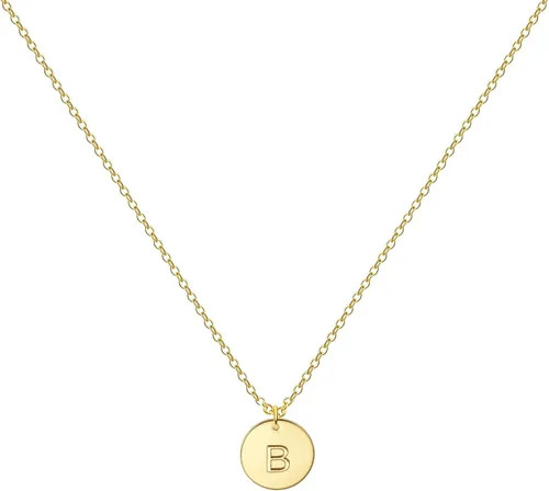 Vista 25 de Collar personalizado con inicial, chapado en oro de 18 quilates, de acero inoxidable, con dije de moneda, collar con dije de letra memorable