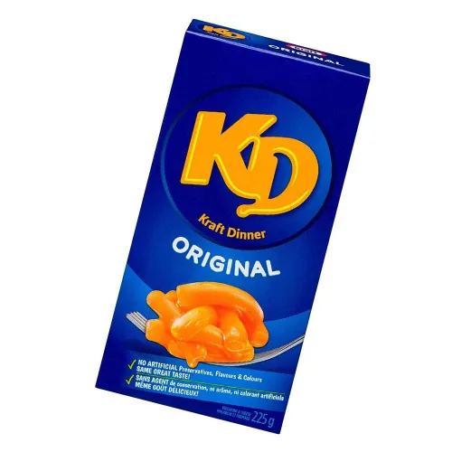 Vista 3 de Kraft Dinner, Macarrones y queso originales 225g/7.6oz, 12ct, importados de Canadá