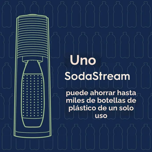 Vista 6 de SodaStream E-TERRA - máquina para hacer agua con gas (negro) con CO2 y botella carbonatadora