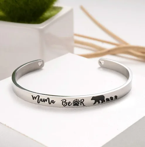 Vista 38 de Pulseras inspiradoras para abuela, mamá, hija, sobrina, tía, grabado, mensaje oculto, pulsera de acero inoxidable, corona de cumpleaños, joyería