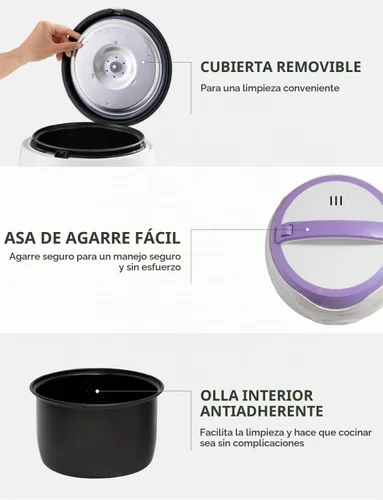 Vista 7 de CUCKOO Arrocera básica de 6 tazas (sin cocinar) / 12 tazas (cocidas), arrocera versátil con olla interior antiadherente, fácil de usar