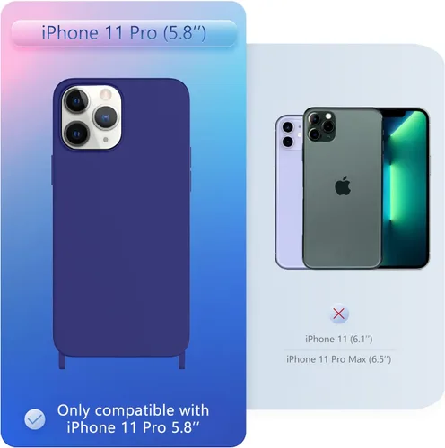 Vista 166 de Funda compatible con iPhone 8 Plus, iPhone 7 Plus/6 Plus/6S Plus con cordón, funda cruzada para iPhone con correa ajustable de silicona para iPhone