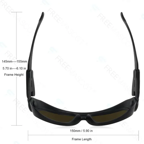 Vista 3 de FreeMascot Profesional 190nm-2000nm longitud de onda IPL láser gafas de seguridad para depilación, belleza láser y cosmetología