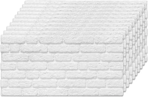 Vista 15 de IZODEKOR Paneles de pared 3D con efecto ladrillo, revestimiento, aspecto de piedra, revestimiento de espuma de poliestireno para sala de estar