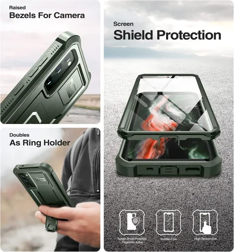 Vista 7 de Dexnor Funda para Samsung Galaxy S20 FE, [Protector de Pantalla y Soporte Integrados] Protección de Grado Militar de Servicio Pesado a Prueba