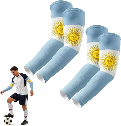 Vista 44 de Aegend - Mangas de protección solar con compresión, para cubrir tatuajes, mangas solares para hombres, mujeres y jóvenes América 01