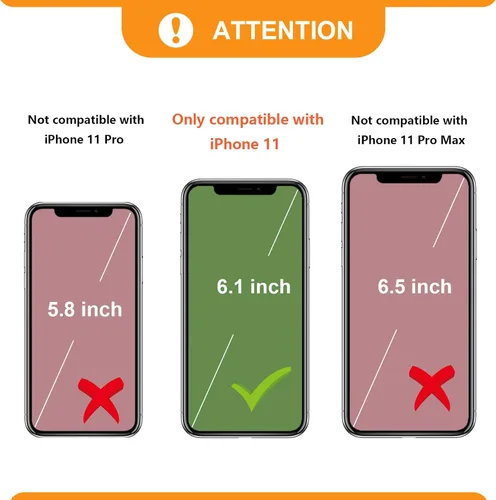 Vista 2 de Bocasal Funda de piel auténtica tipo cartera para iPhone 11, carga inalámbrica, bloqueo RFID, soporte para tarjetas de crédito, función atril, funda