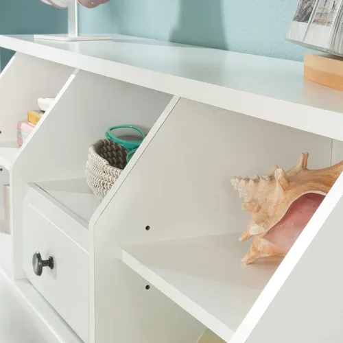 Vista 5 de Sauder Shoal Creek - Cabecero para libros, individual, acabado blanco suave