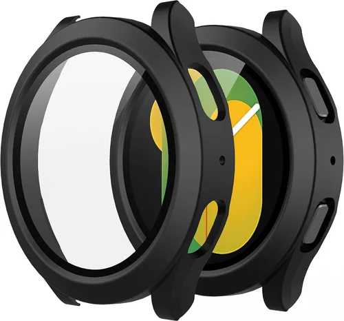 Vista 9 de Misxi - Juego de 2 fundas rígidas de policarbonato con protector de pantalla para Samsung Galaxy Watch 5 Galaxy Watch 4 de 40 mm, funda ultradelgada