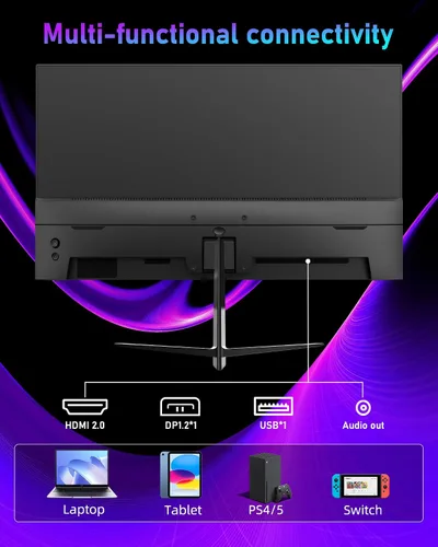 Vista 7 de Monitor de juegos, monitor de juegos de 23.8 pulgadas FHD (1920 x 1080) 240Hz, monitores de juegos de computadora con AMD FreeSync Pantalla de 1