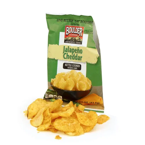 Vista 24 de Boulder Canyon Papas fritas - Hickory BBQ (1.5 oz/Caja de 55)