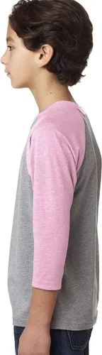 Vista 3 de Next Level 3352. Playera para jóvenes con manga 34., S