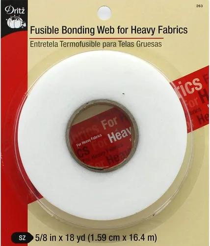 Vista 2 de Dritz 265 Red de unión fusible, peso regular, 5/8 pulgadas x 18 yardas, color negro