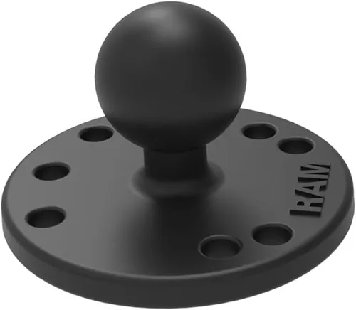 Vista 2 de RAM MOUNTS - Base de bola redonda con bola de tamaño B de 1 pulgada, amplificadores de 4 agujeros Base de montaje compuesta, compatible