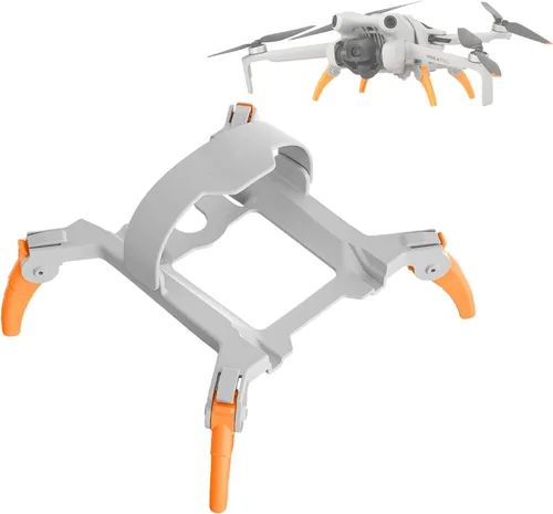 Vista 8 de Mavic Mini4 Pro - Kit de pierna de tren de aterrizaje plegable para DJI Mini 4 Pro RC Cámara Drone Accesorios Extensor de Altura Extensiones Gris