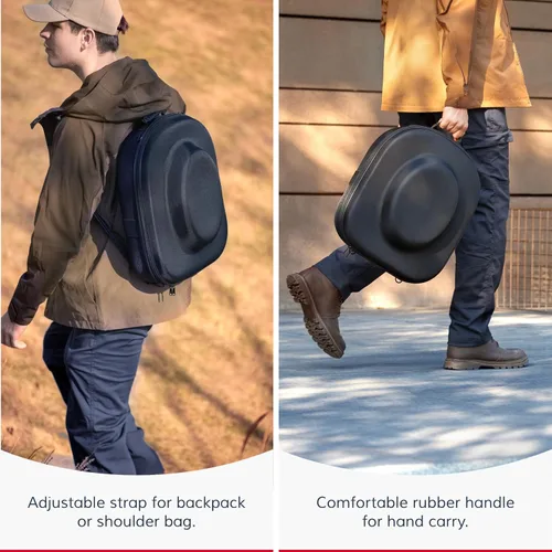 Vista 6 de Ozueccr Estuche de Viaje para Sombrero de Vaquero – Portador a Prueba de Aplastamiento para Sombreros de Vaquero, Panamá y Tweed con Asa