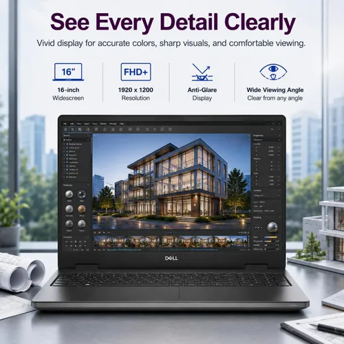 Vista 4 de Laptop Dell Precision 7680, NVIDIA RTX 2000 Ada 8GB, i7-13850HX, 64GB DDR5