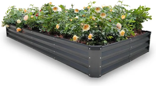 Vista 27 de GARDMAX 2x2x1FT Galvanized Round Raised Garden Bed Kit, Metal Planter Boxes Outdoor with Easy Assembly, Large Garden Bed for Vegetables, Fruits