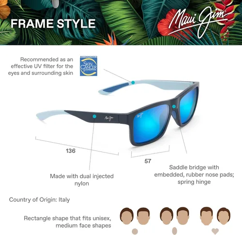 Vista 6 de Maui Jim Gafas de sol rectangulares The Flats