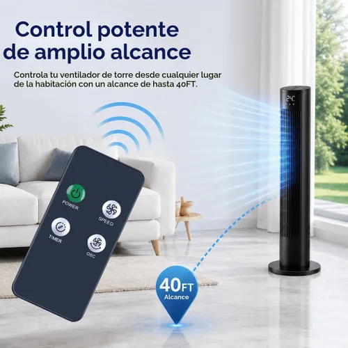 Vista 5 de ZWP Mando a Distancia de Repuesto para Ventilador de Torre Digital Holmes 36" 32510021