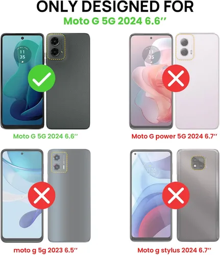 Vista 10 de Lanhiem Funda para Motorola Moto G 5G 2024, IP68, impermeable, a prueba de polvo, a prueba de golpes, con protector de pantalla integrado, cubierta