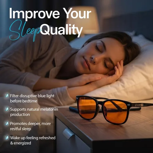 Vista 3 de Sleep ZM Blue Light Blocking & Light Sensitivity Glasses with 14 Lens Types
