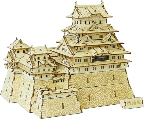 Vista 11 de Rompecabezas 3D de arquitectura de madera del castillo de Edo - Divertidos kits de manualidades de madera - Regalo ideal para cumpleaños y recuerdos
