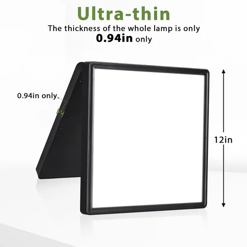 Vista 5 de Lámpara de techo LED empotrada de 12 pulgadas, 24 W, 3000 K/4000 K/6000 K, luz de techo LED ajustable, 2800 lm para dormitorio, cocina, pasillo