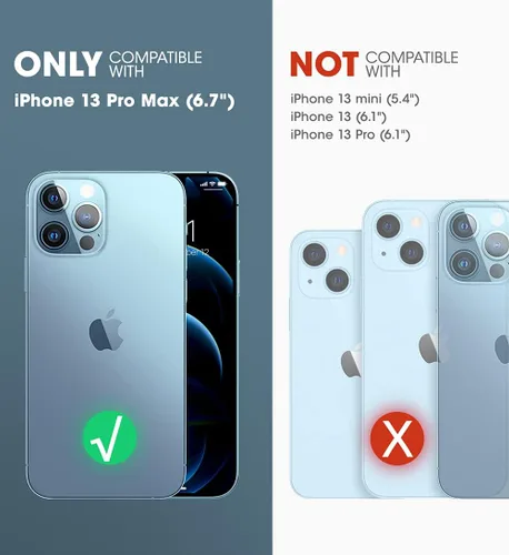 Vista 2 de SUPCASE Unicorn Beetle Style Series - Funda para iPhone 13 Pro Max (versión 2021) 6.7 pulgadas, funda protectora híbrida transparente (negro)