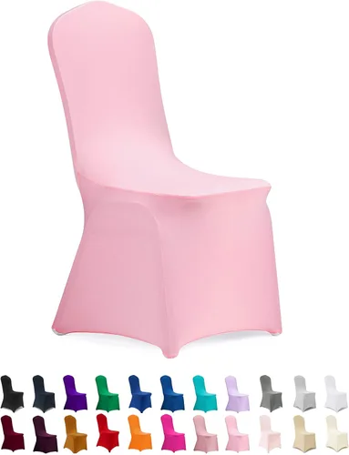 Vista 15 de Peomeise - 6 piezas de funda elástica de elastano para sillas, para bodas, fiestas, banquetes y eventos (negro, 6)